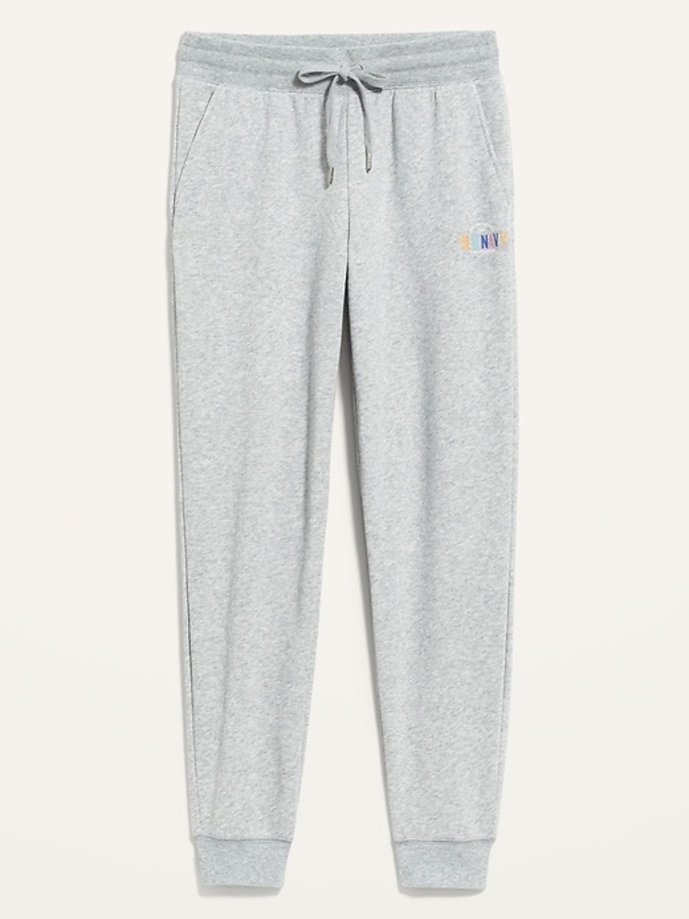 Old Navy Gray Sweat Joggers with Multicolor Vintage Logo